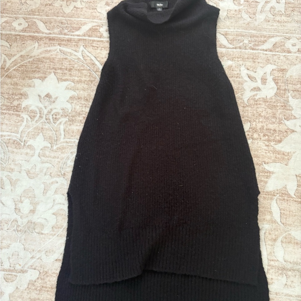 Mossimo Supply Co. Black Sweater Mock Neck Sleeveless Tank Top Size S Black